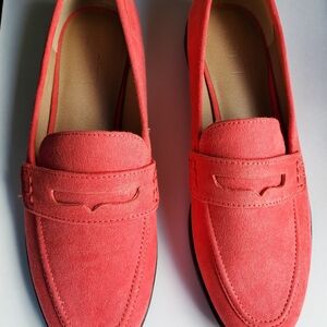 LOFT Coral Suede Penny Loafers